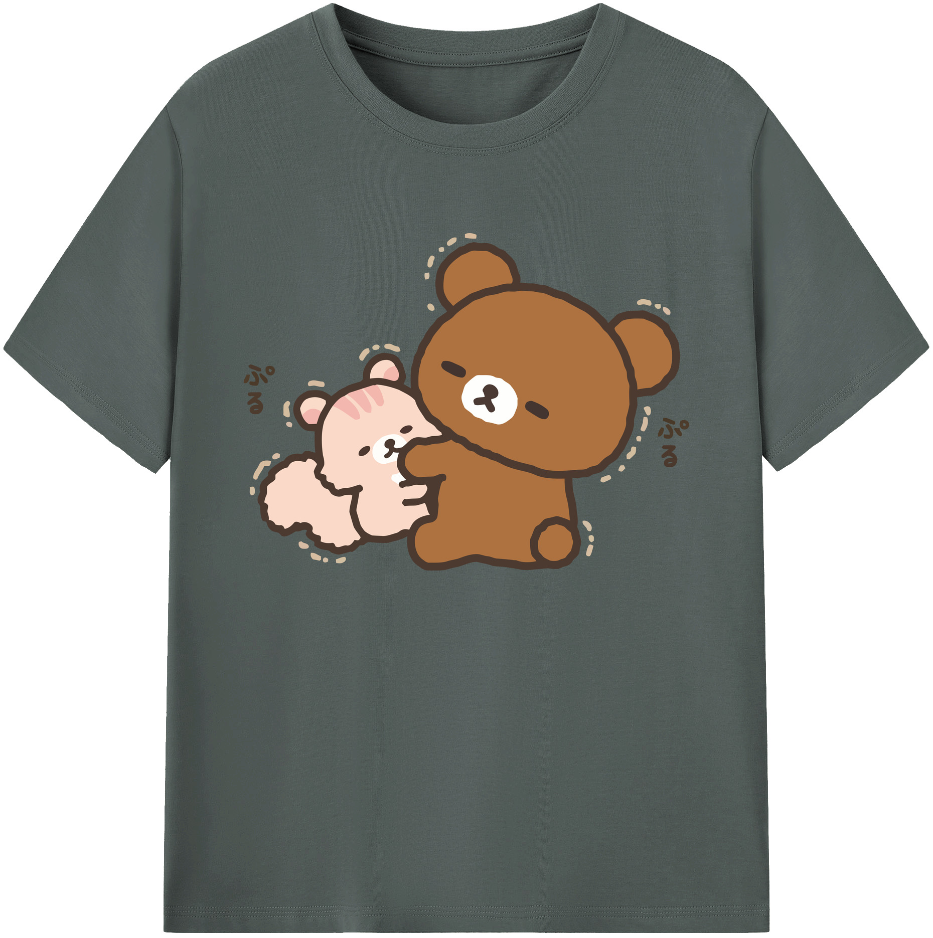 （画像用） リラックマ リラックマ キイロイトリ Rilakkuma Korilakkuma Kiiroitori 綿100％ メンズ半袖Tシャツ｜肌触りやわらか＆通気性